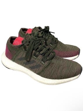 ADIDAS Women’s PureBoost Go Base Green Maroon B75668 Sneakers 7